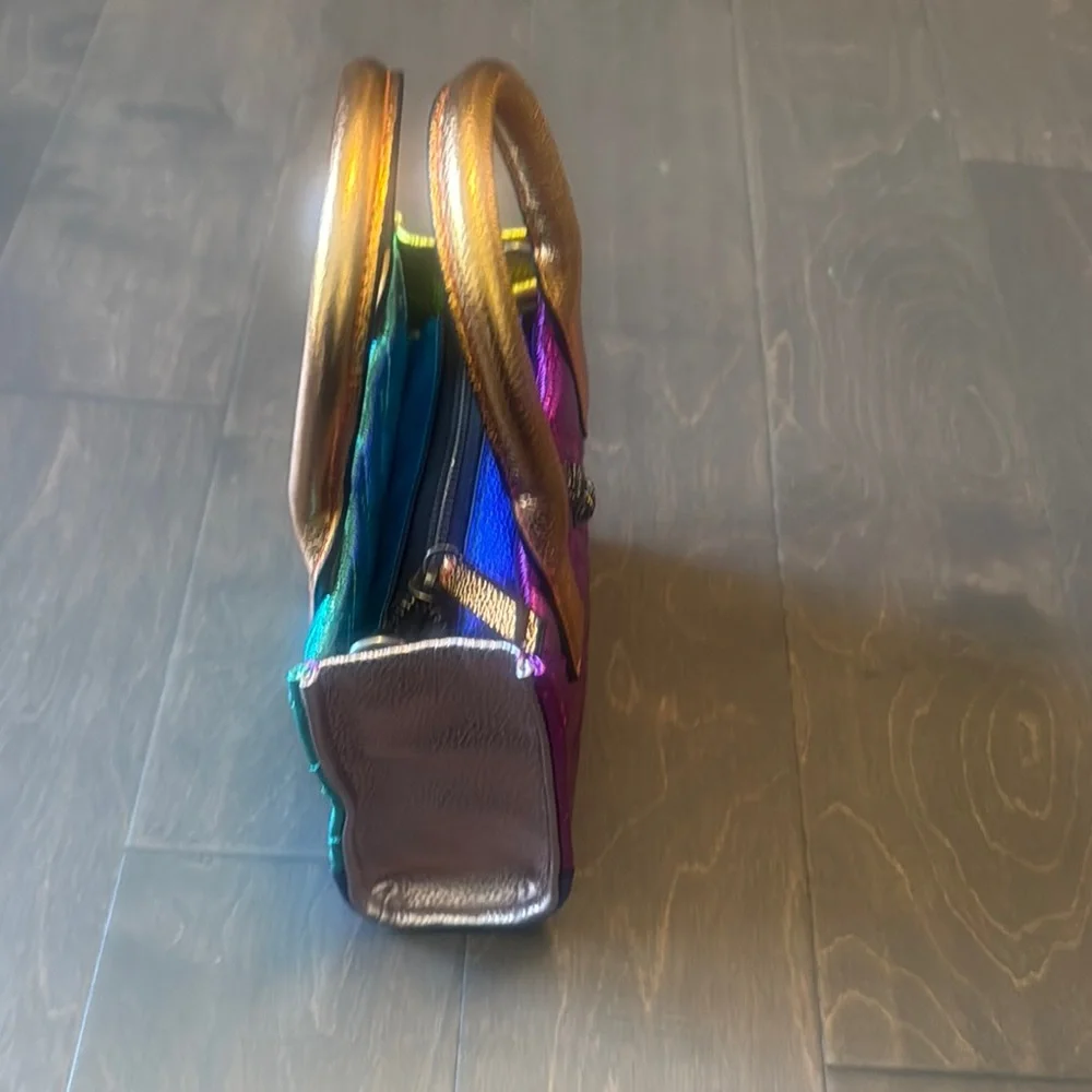 Kurt Geiger Pink and Gold Mini Quilted Bag - Picture 4 of 4